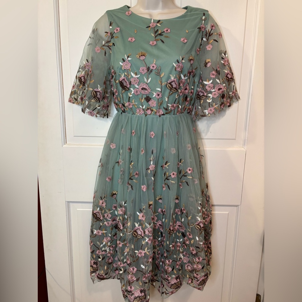Baltic Born Sage Green Floral Midi Dress - Picture 9 of 12